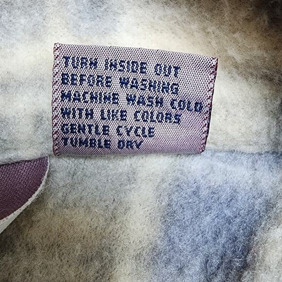 Premier International VTG Blue, Gray and Cream Plaid Fleece Jacket Womens Medium - Picture 9 of 9